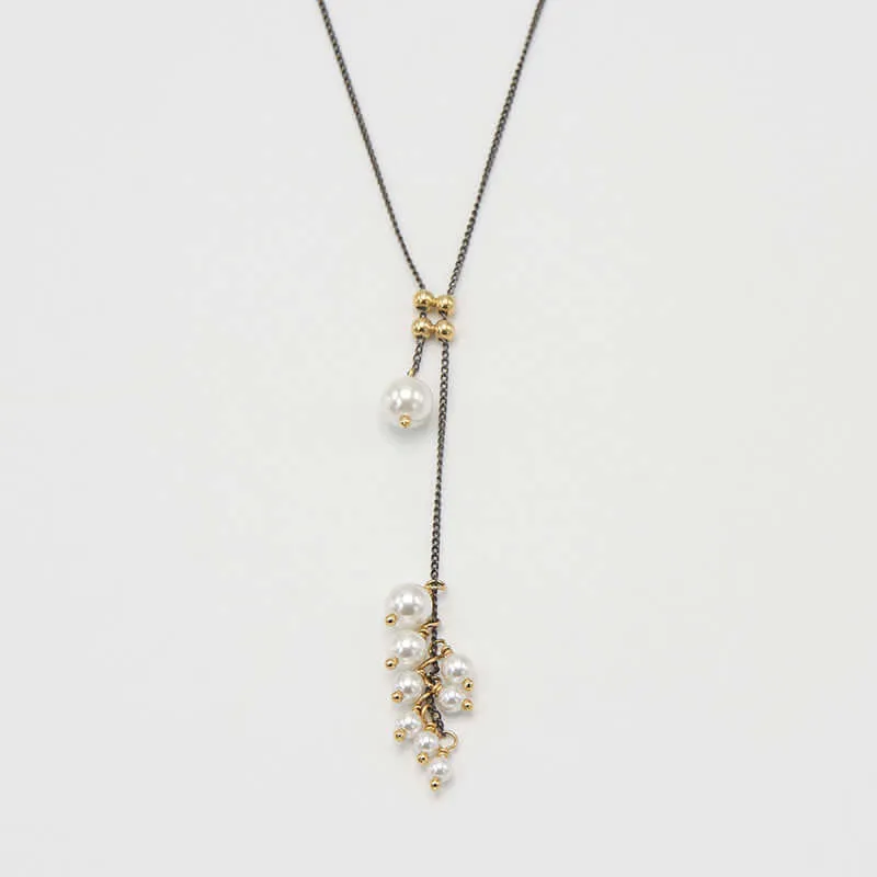 MARTI PEARLS LARIAT NECKLACE