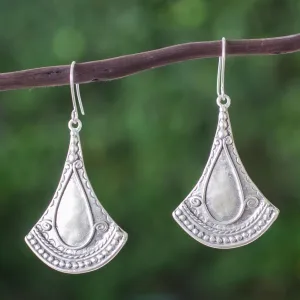Mexican Fantasy Taxco Silver Dangle Earrings