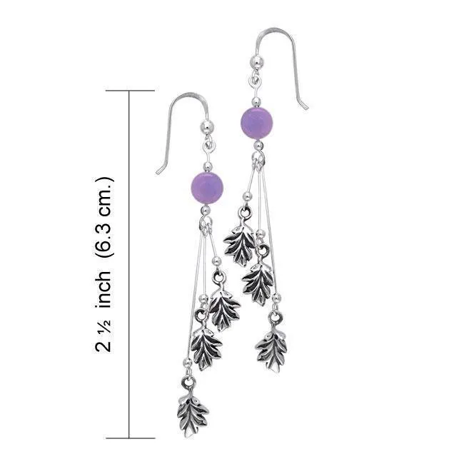 Oak Leaf Silver Earrings TER134