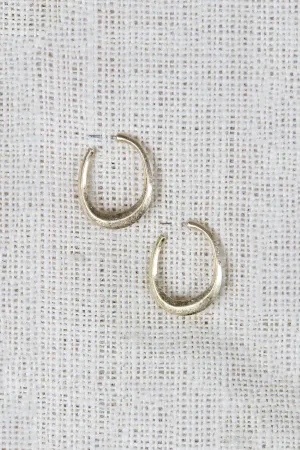 Open Hoop Push Back Earrings