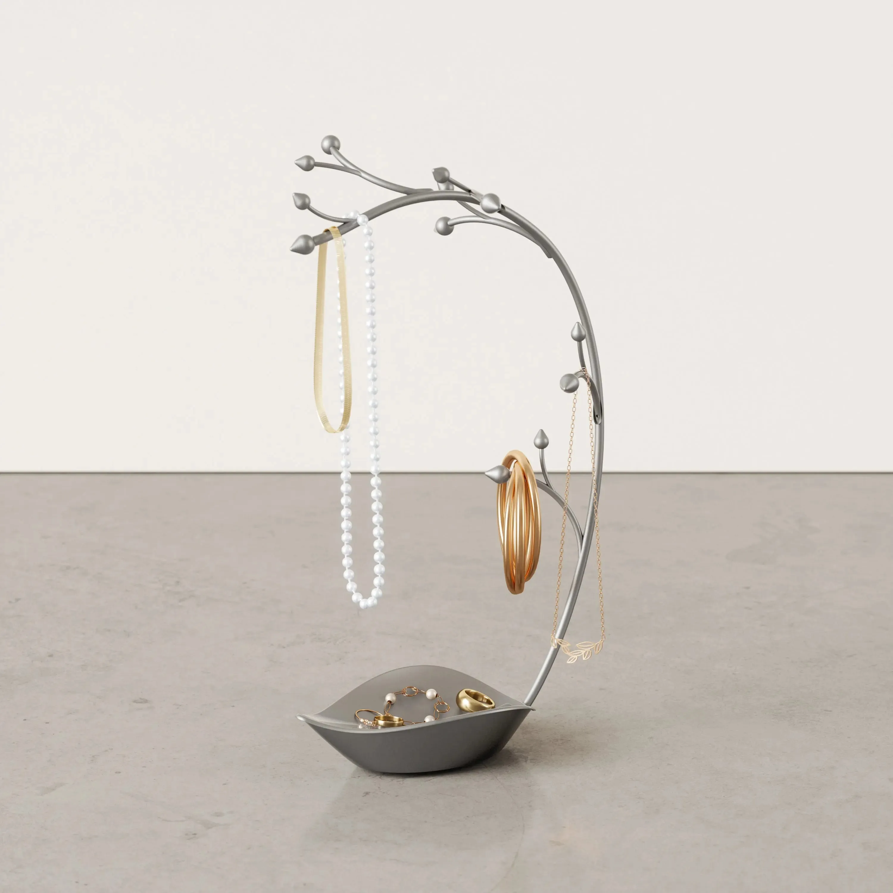 Orchid Jewelry Stand - Gun Metal