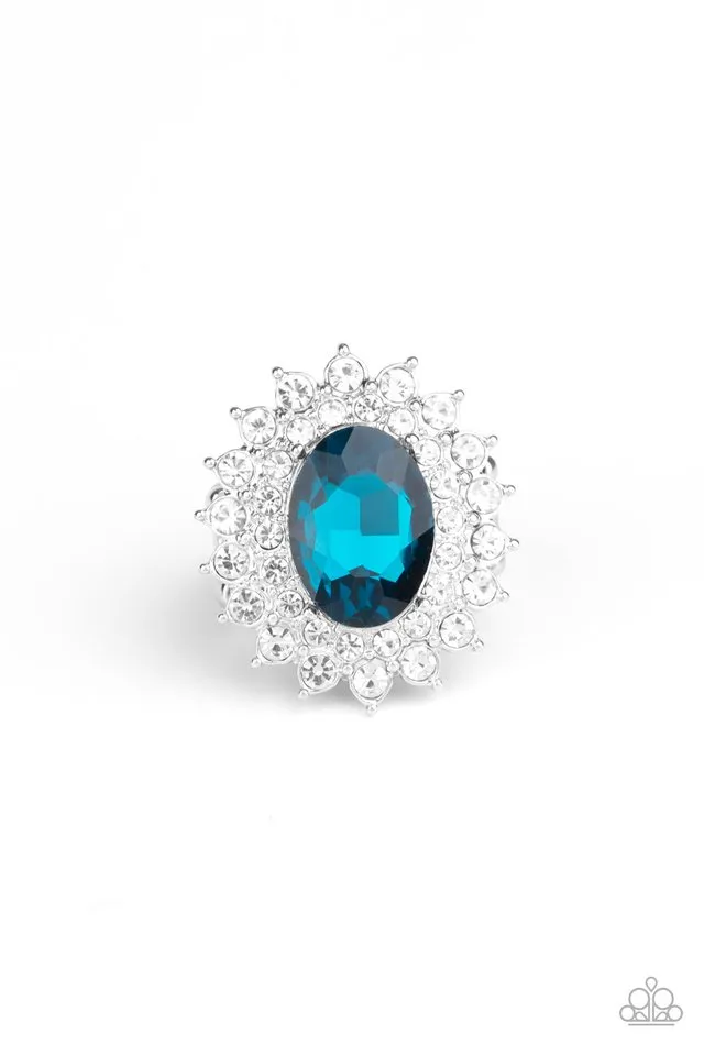 Paparazzi Ring ~ Secret Garden Glow - Blue