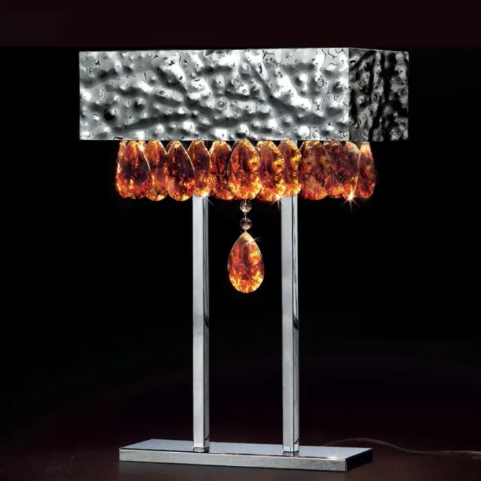 Patrizia Volpato Magma coloured crystal & chrome table lamp