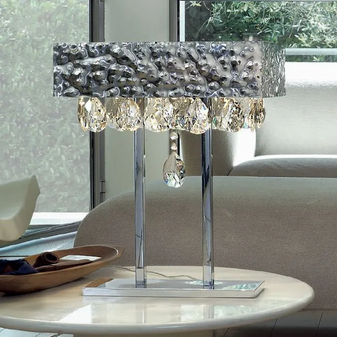 Patrizia Volpato Magma coloured crystal & chrome table lamp