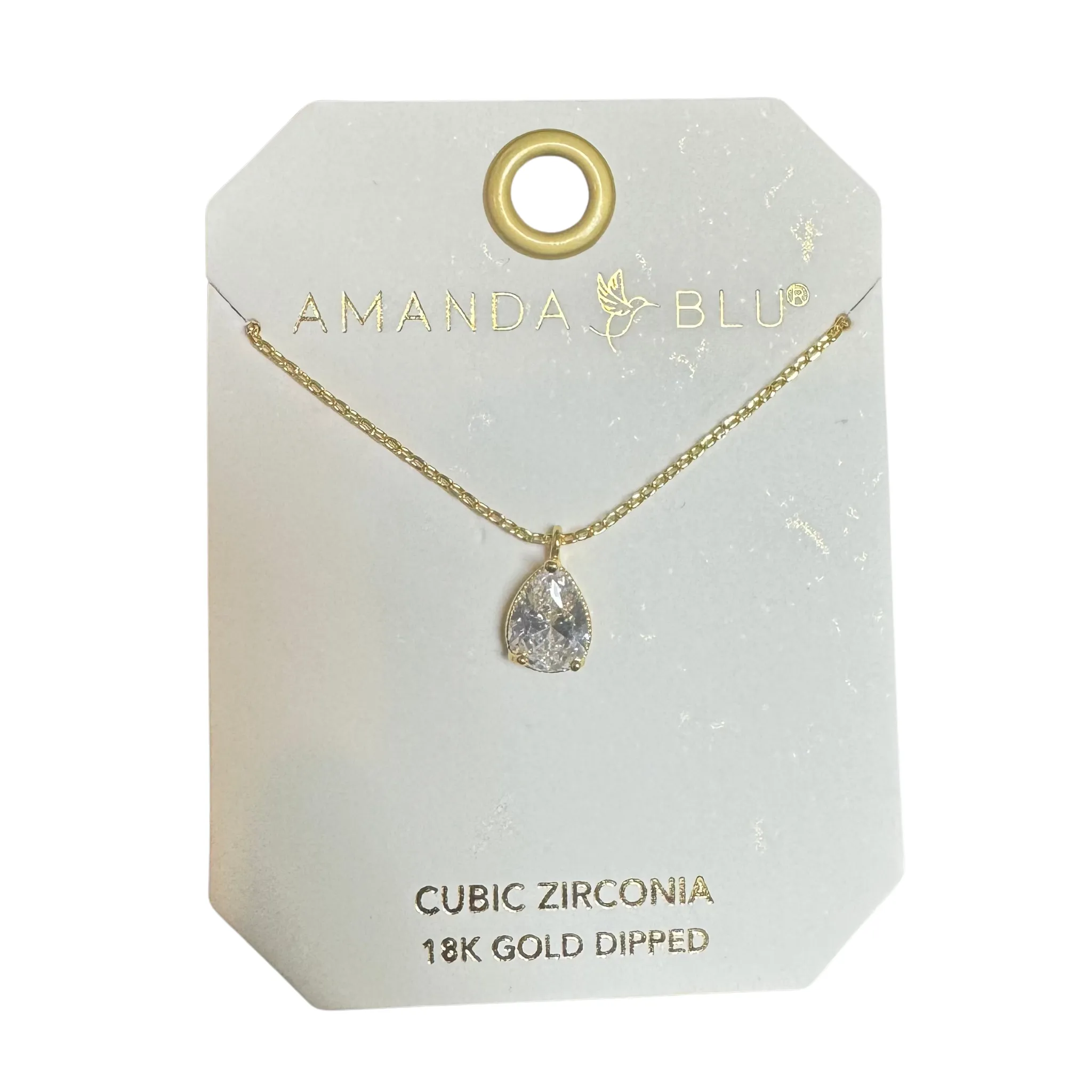 Pear Shaped Solitaire Necklace