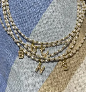 Pearl Initial Necklace