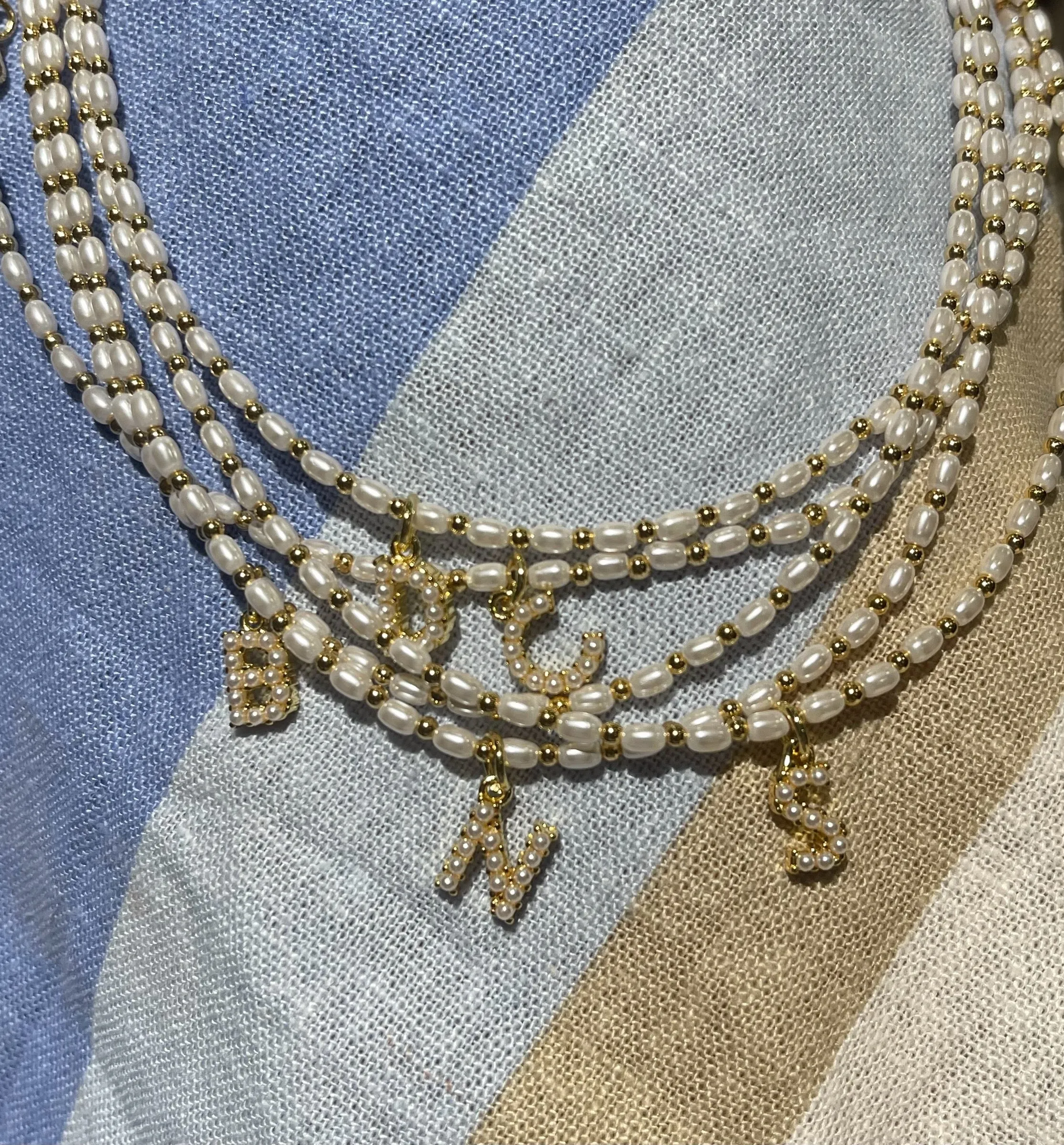 Pearl Initial Necklace