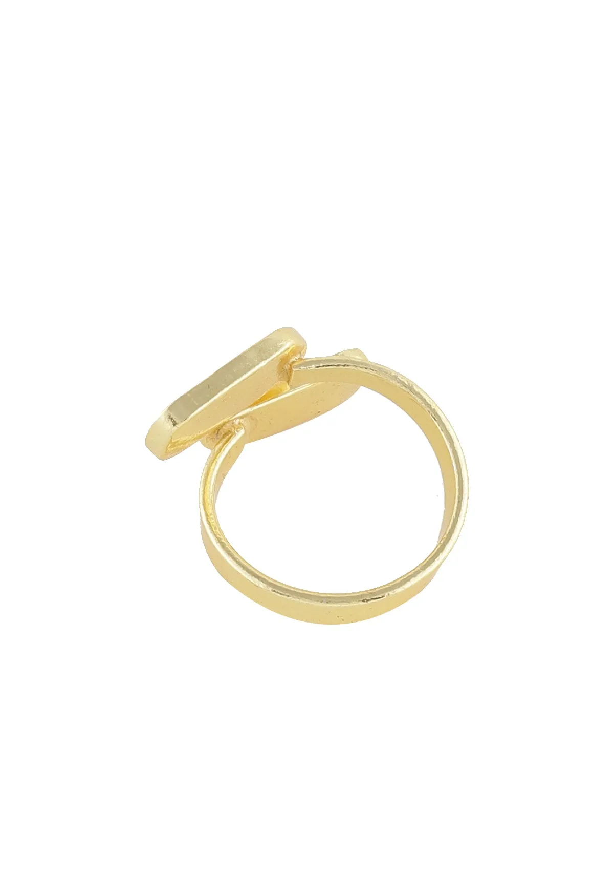 Pink Enamel Gold Plated Ring