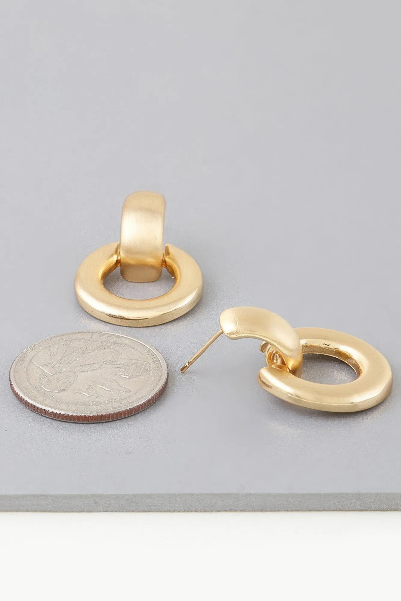 Polished Ring Drop Earrings