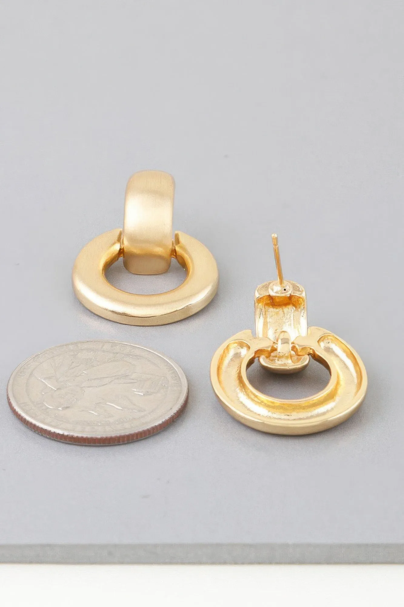 Polished Ring Drop Earrings
