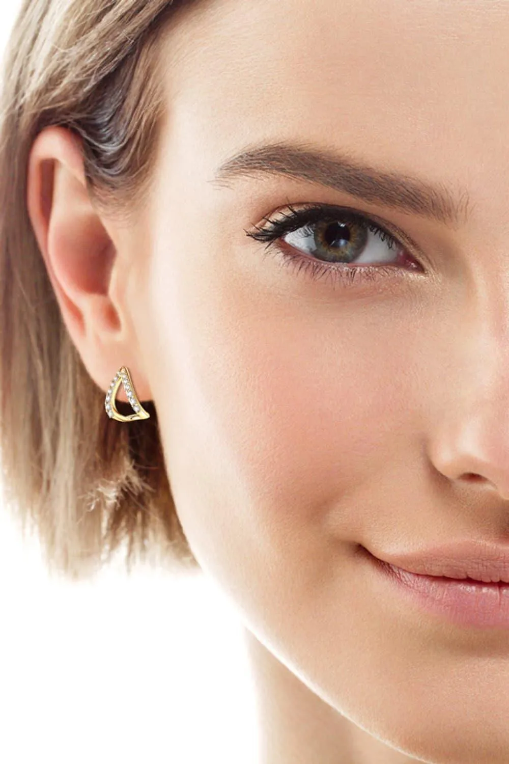 Polished Shine 925 Sterling Silver Moissanite Earrings