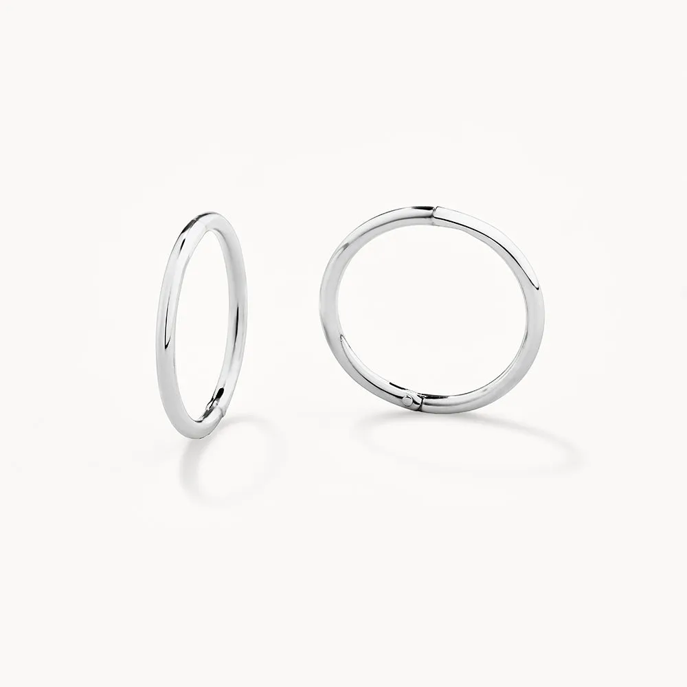 Polished Sleeper Earrings in Silver