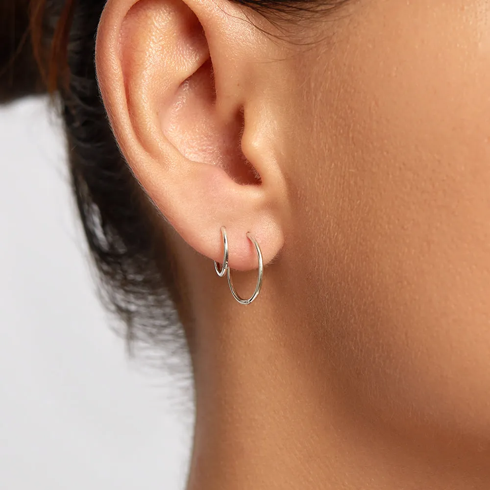 Polished Sleeper Earrings in Silver