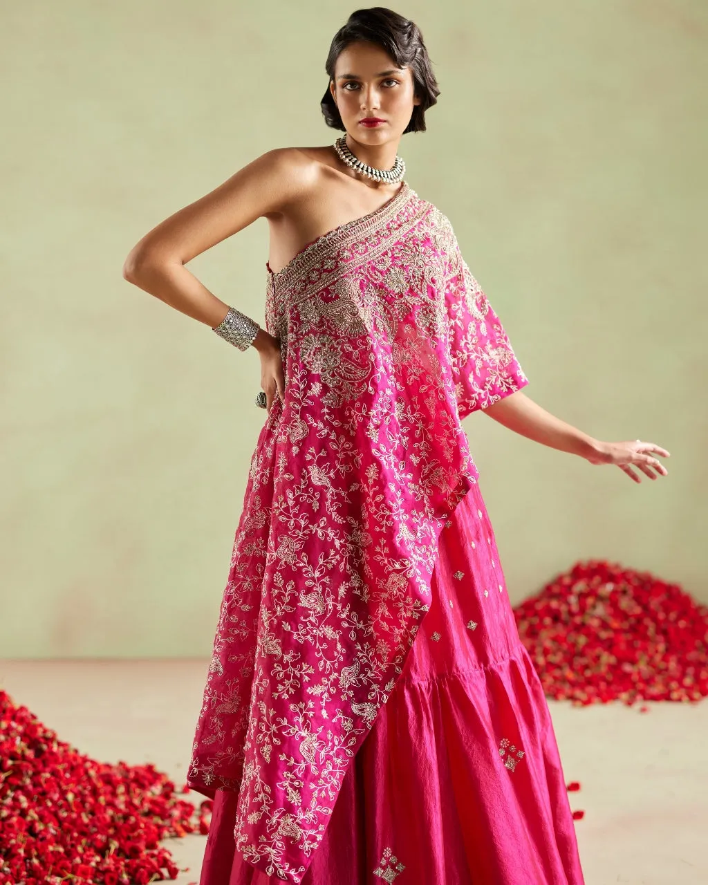 Preetha Kaftan Lehenga Set