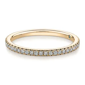 Premium Laboratory Created Diamond, 0.23 carat TW round brilliant wedding or eternity band in 14 carat yellow gold