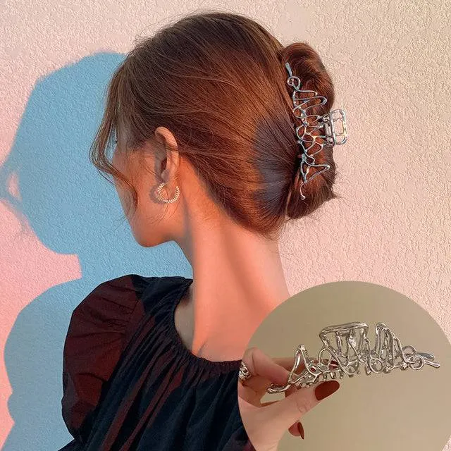 Rhinestone Metal Hair Claw Crab Clip For Women Girls Shiny Barrette Hairpin Crystal Pearl Hair Accessories Jewelry Gift