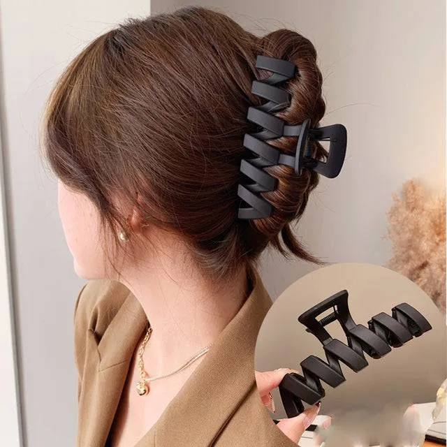 Rhinestone Metal Hair Claw Crab Clip For Women Girls Shiny Barrette Hairpin Crystal Pearl Hair Accessories Jewelry Gift