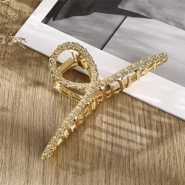 Rhinestone Metal Hair Claw Crab Clip For Women Girls Shiny Barrette Hairpin Crystal Pearl Hair Accessories Jewelry Gift