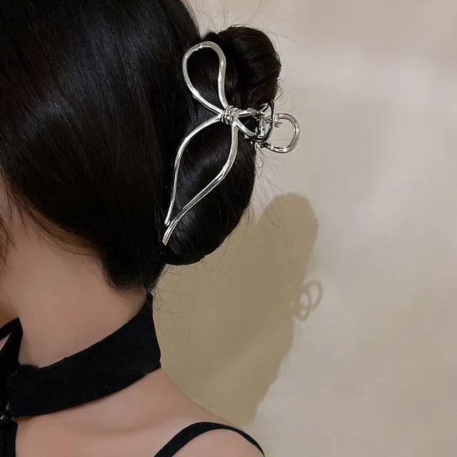Rhinestone Metal Hair Claw Crab Clip For Women Girls Shiny Barrette Hairpin Crystal Pearl Hair Accessories Jewelry Gift