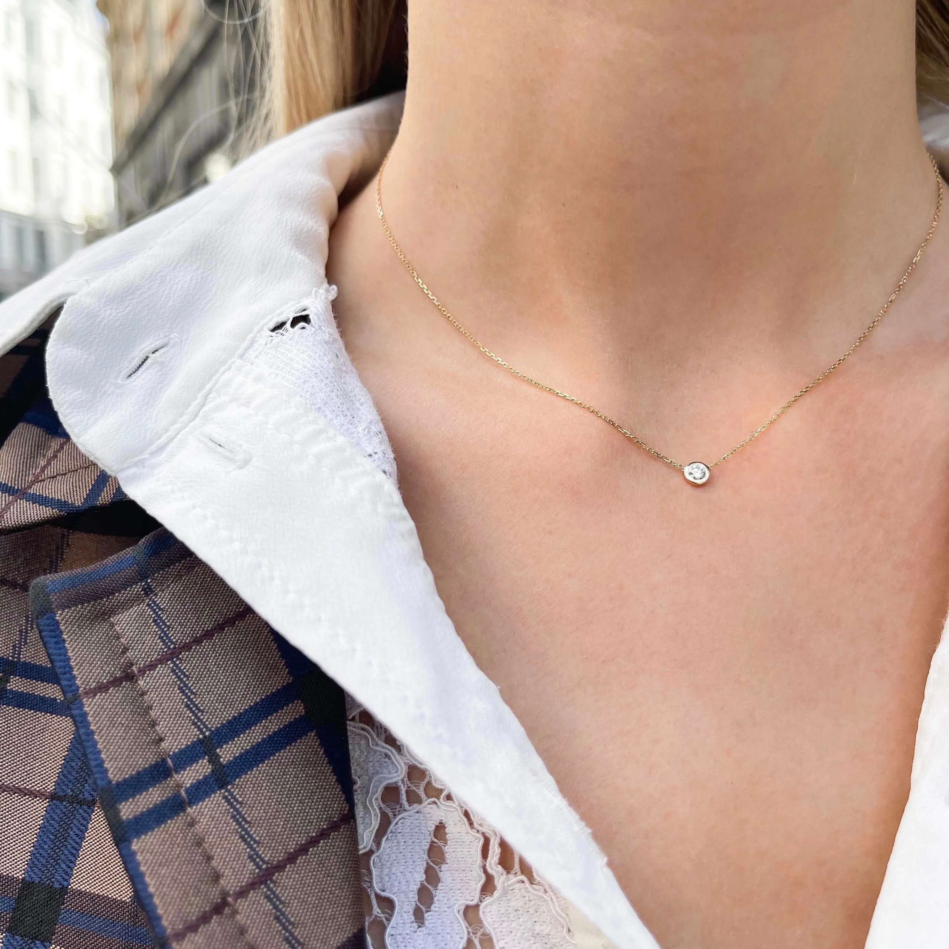 RIO, Move Large Necklace, Gold/White