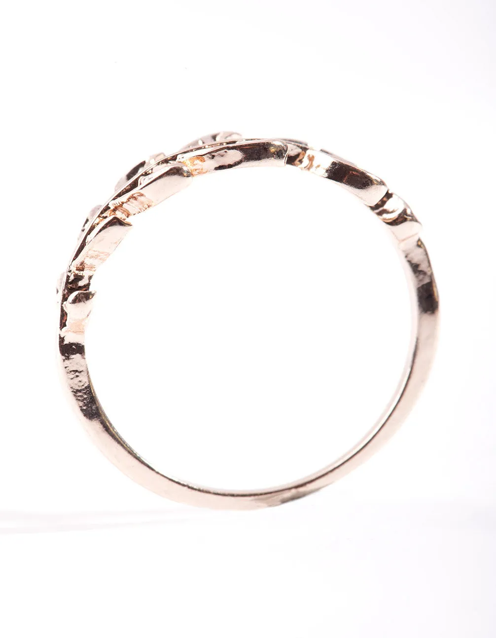 Rose Gold Leaf Band Ring