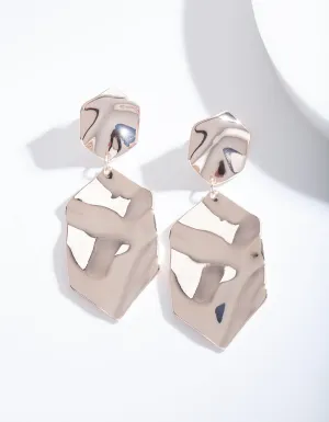 Rose Gold Polished Warp Earring
