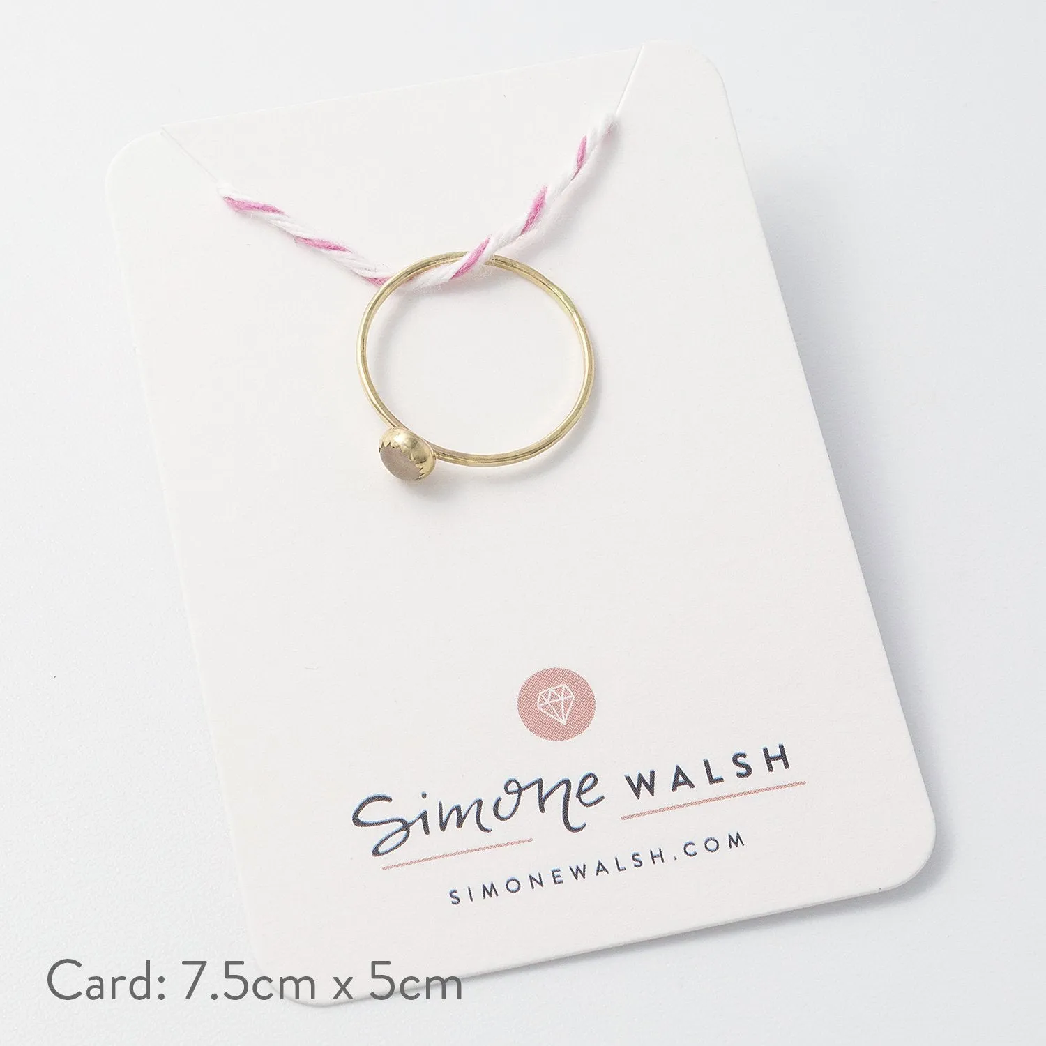 Rose Quartz & Solid Gold Stacking Ring