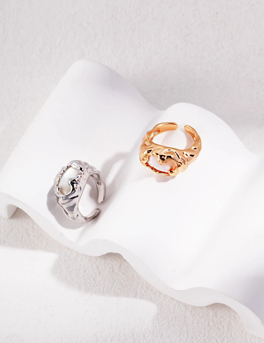 S925 Irregular Glow Ring