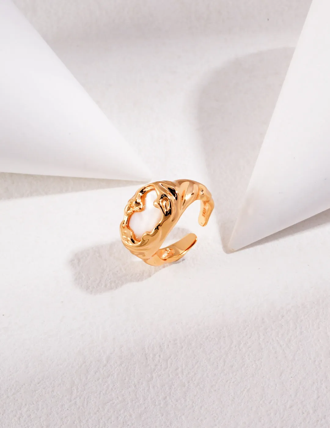 S925 Irregular Glow Ring