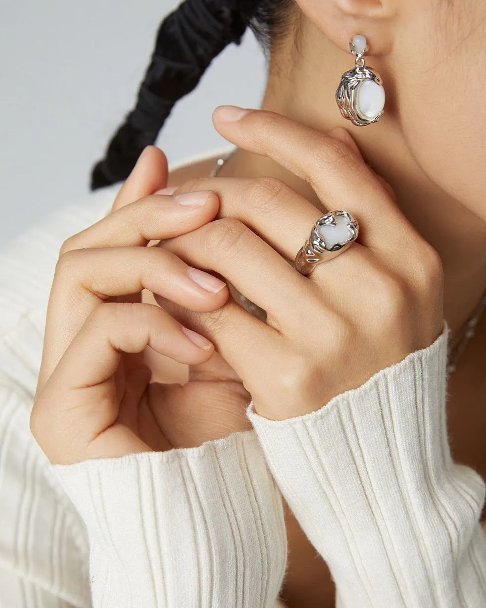 S925 Irregular Glow Ring