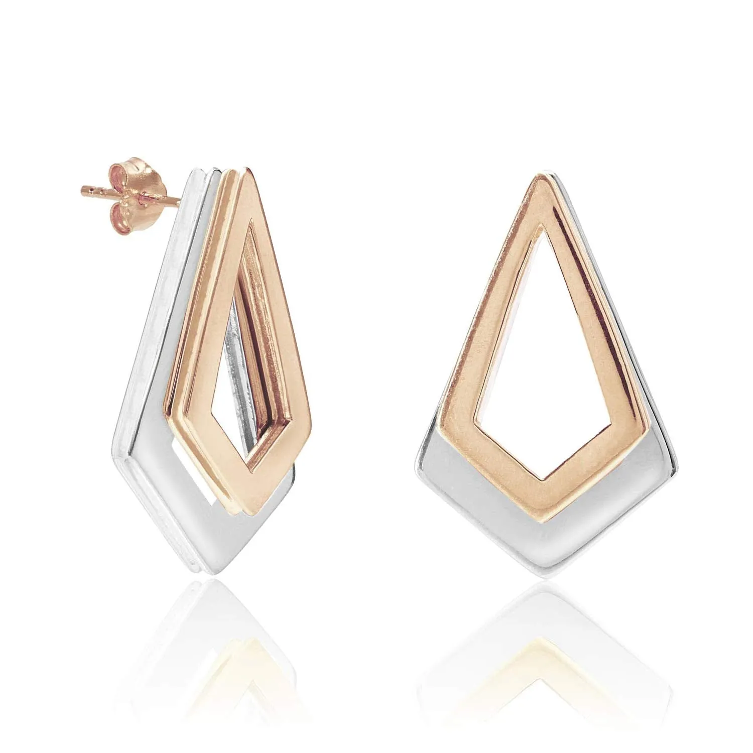 Serenity Rose Gold & Silver Earrings