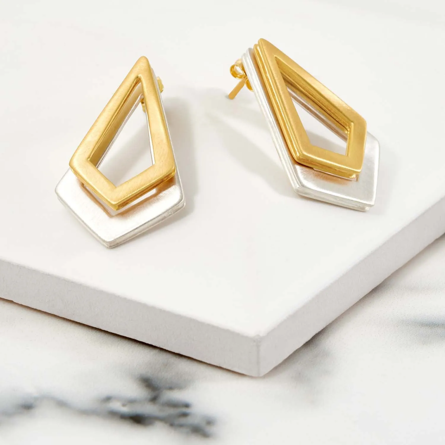 Serenity Rose Gold & Silver Earrings