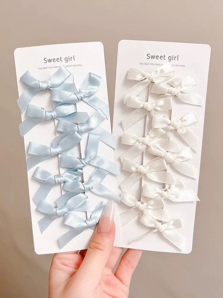 [Set with 10] Baby Blue Ribbon Hairpin