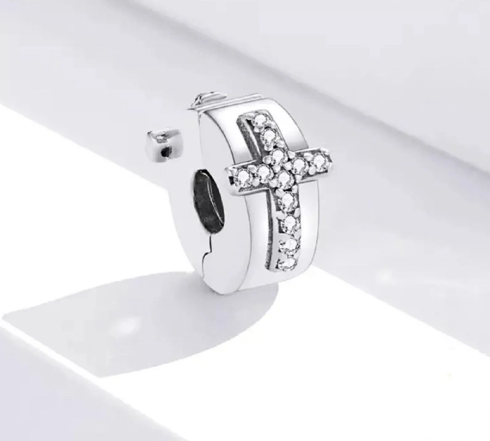 Silver Cross Charm