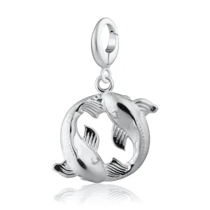 Silver Koi Fish Pisces Zodiac Charm