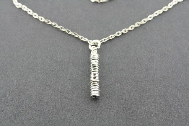silver spiral pendant necklace