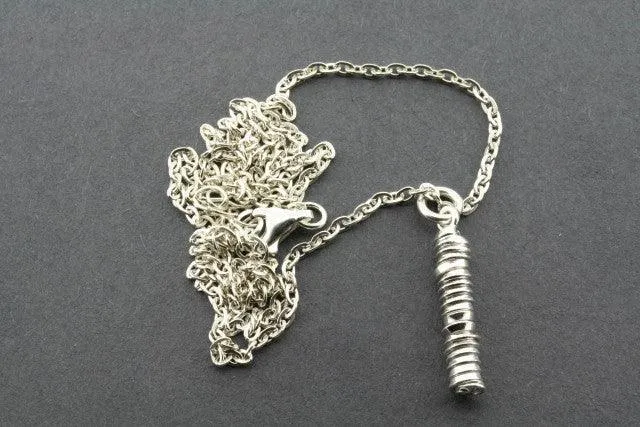 silver spiral pendant necklace