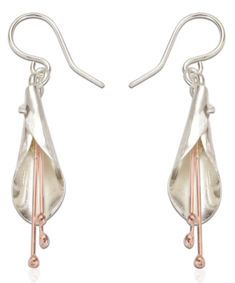 Sterling Silver and Rose Gold Lily Set