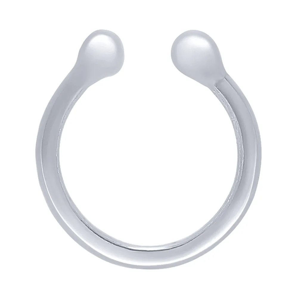 Sterling Silver Plain Nose Ring 8mm