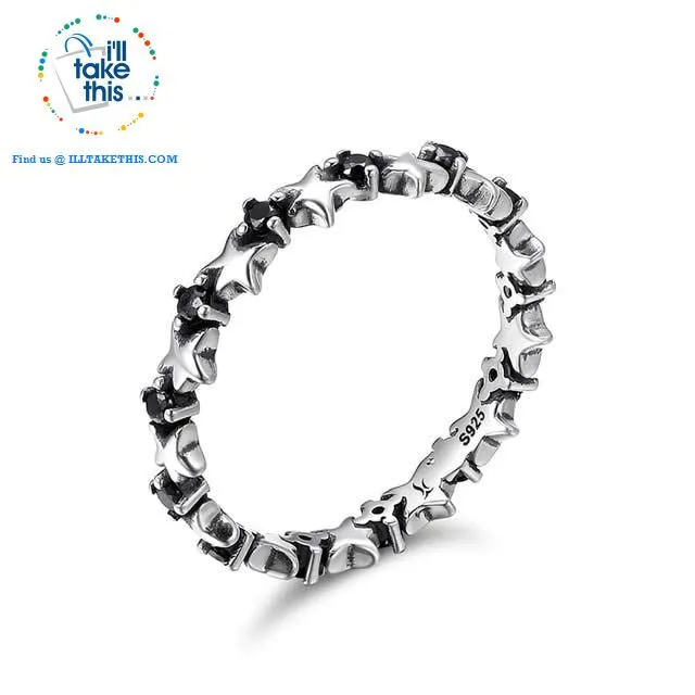 Sterling silver rings - 9 Individual Styled Stackable Rings to choose from