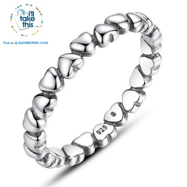 Sterling silver rings - 9 Individual Styled Stackable Rings to choose from