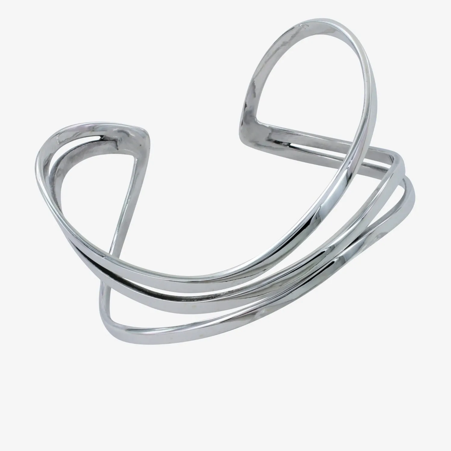 Sterling Silver Waving Cuff Bracelet