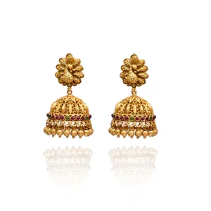 Swarna Antique Temple Jhumka