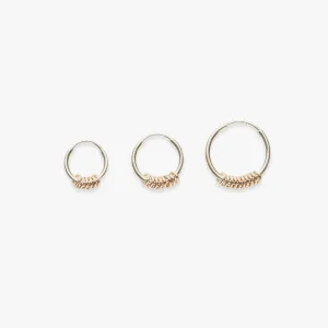 Tiny rings earring gold filled