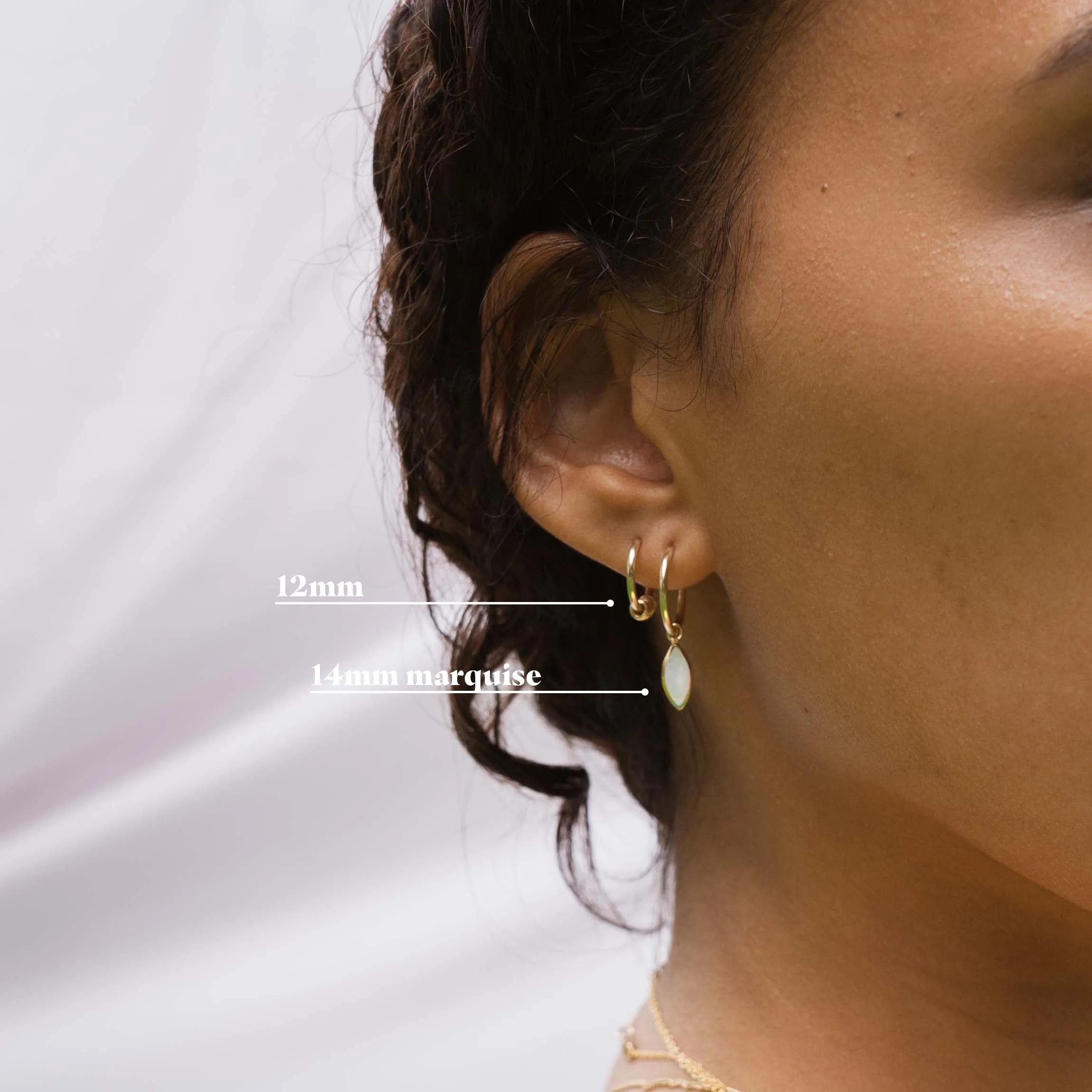Tiny rings earring gold filled