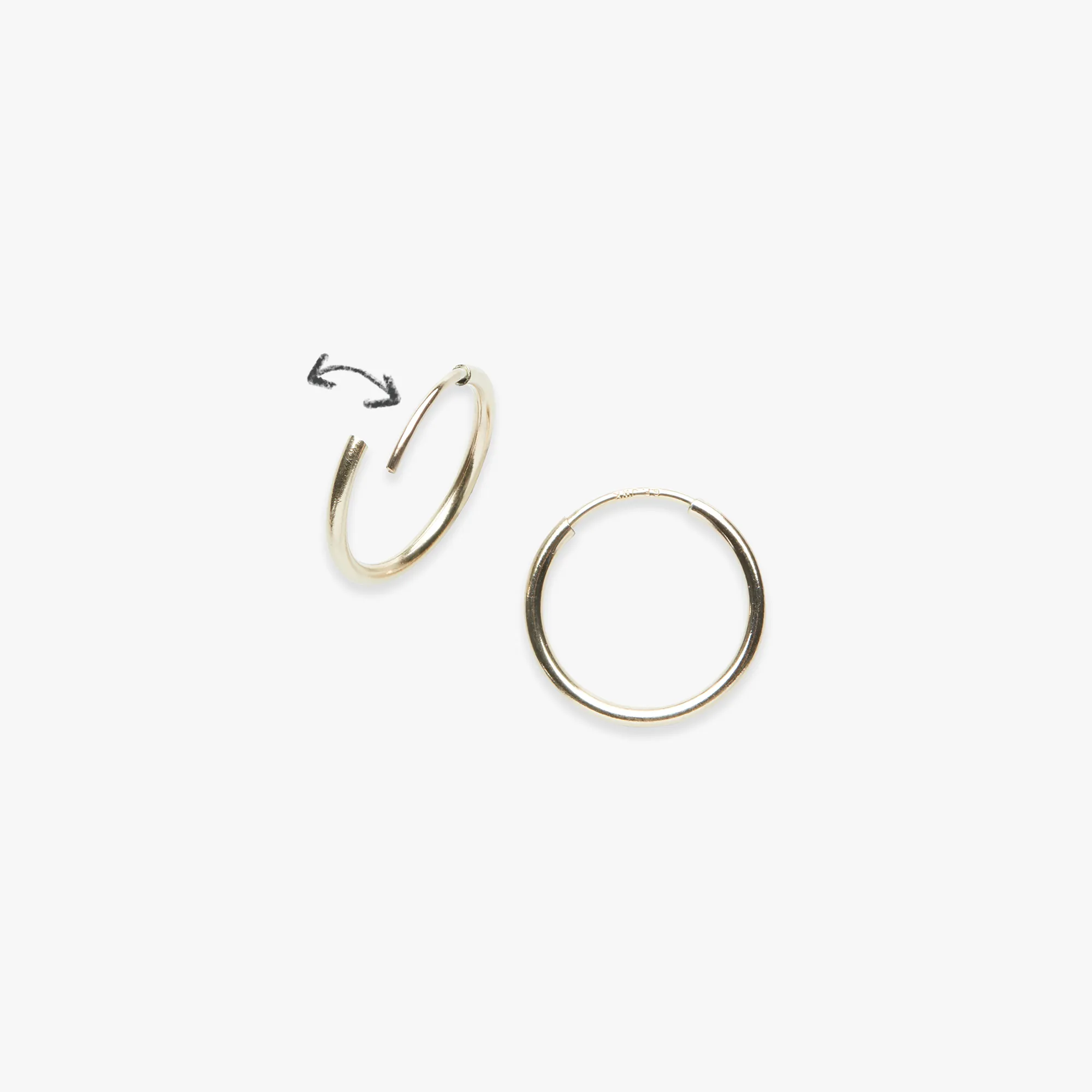 Tiny rings earring gold filled
