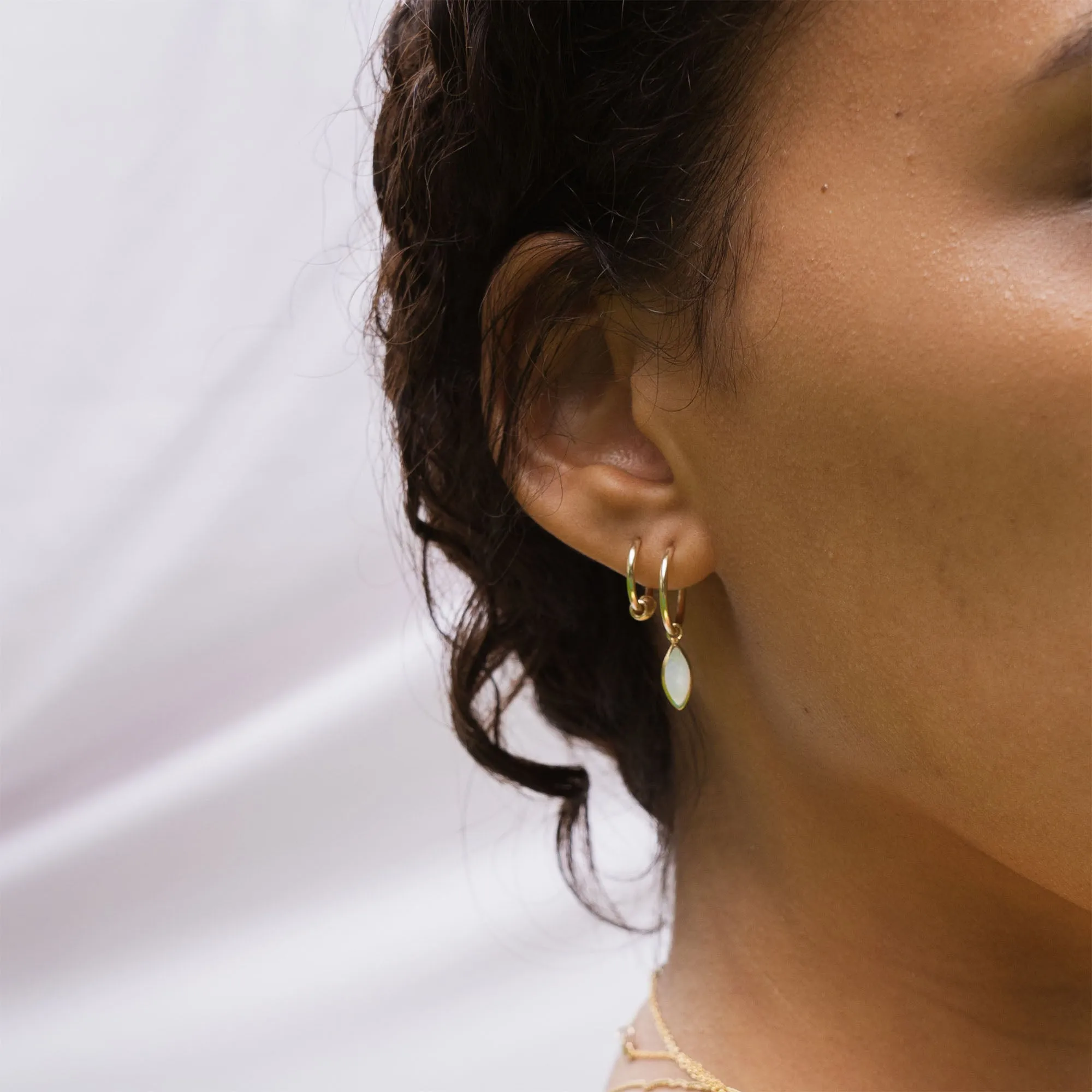 Tiny rings earring gold filled