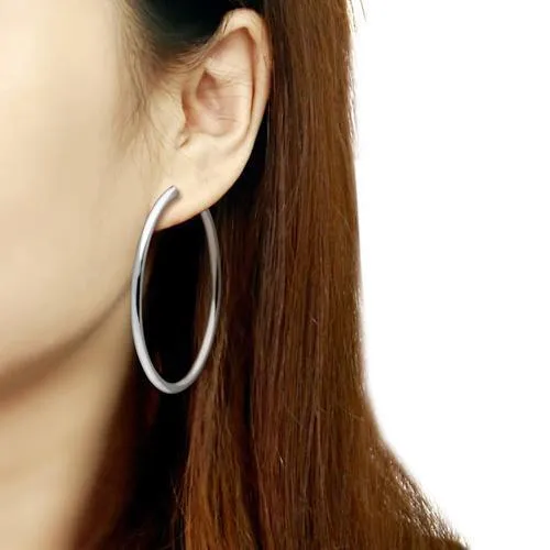 TK413 - Stainless Steel Earrings High polished (no plating) Women No Stone No Stone
