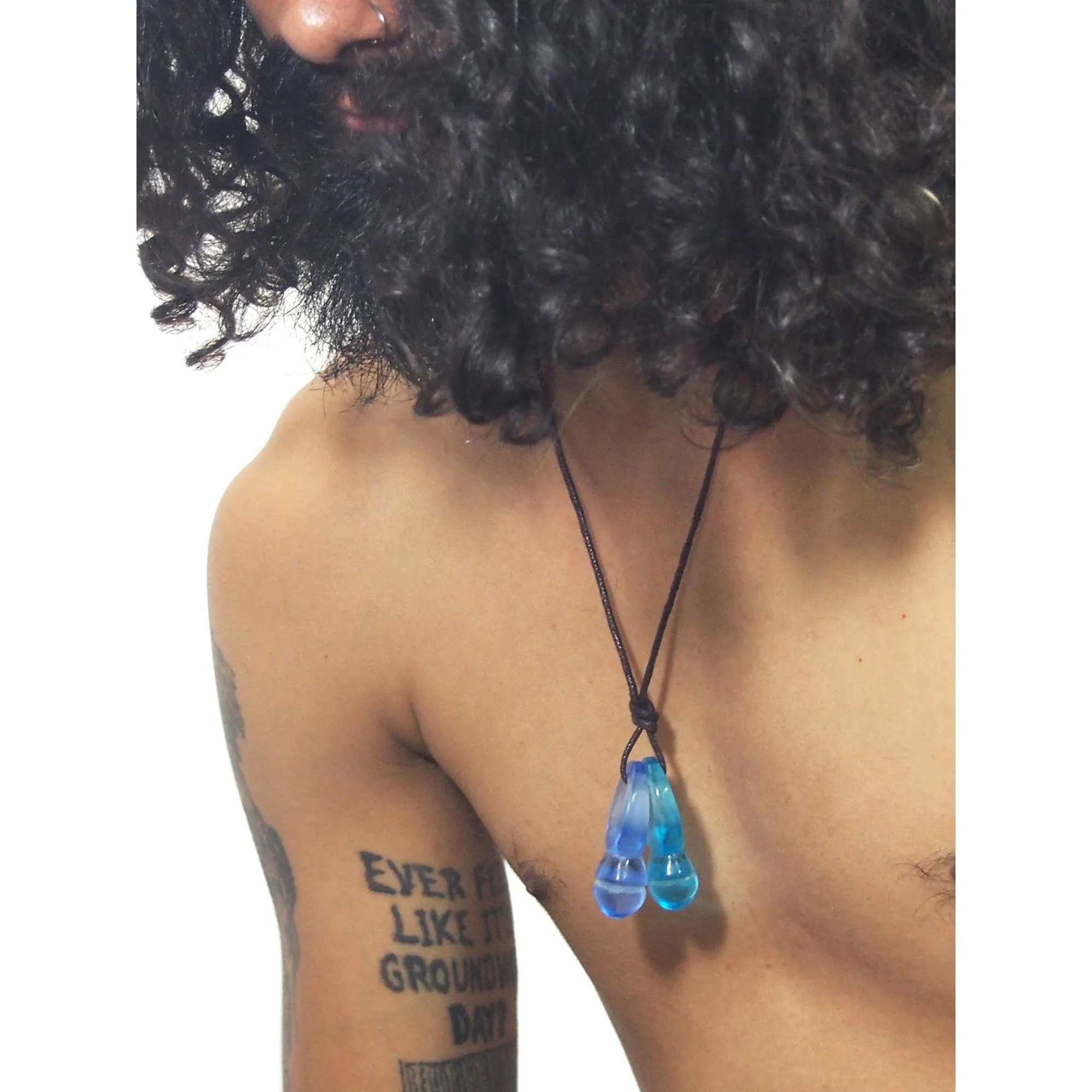 Tuareg Zinder Style "Love Charm" Double Glass Pendants 3