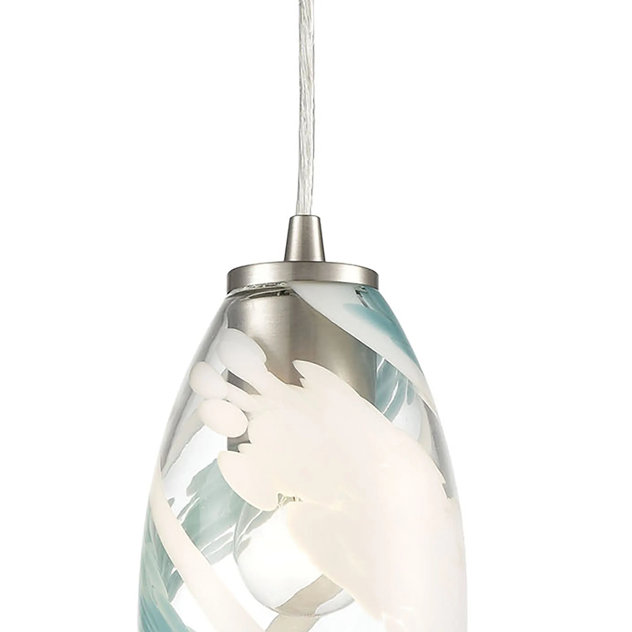 Turbulence 5" 1 Light Mini Pendant in Satin Nickel